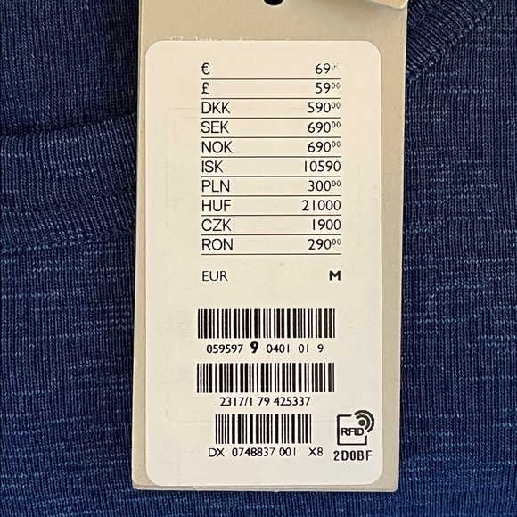 COS 100% Cotton Sheath Dress Navy Blue Oversized Minimalist NWT Size M - Picture 7 of 7